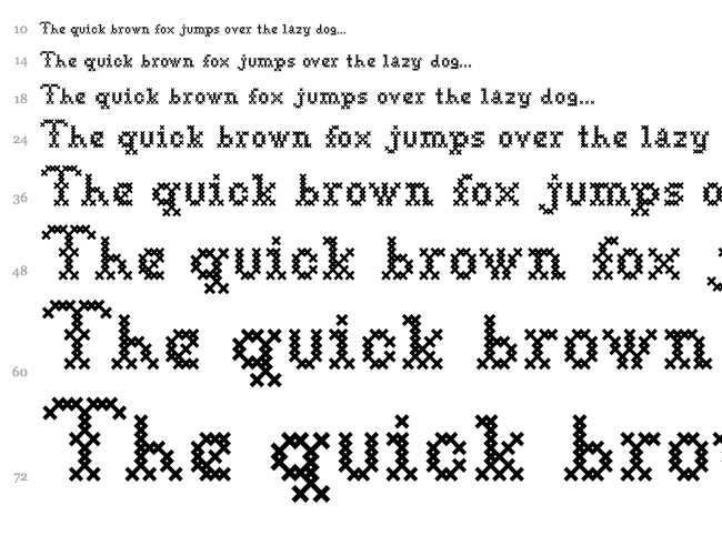 Goodbye Crewel World NF font waterfall